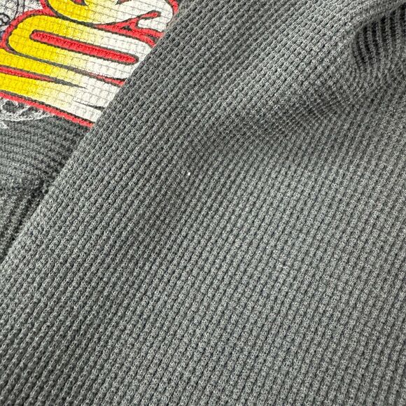 Vintage 80s Harley Davidson Rendezvous Waffle Thermal Longsleeve Black Biker - Picture 6 of 6